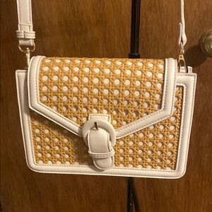 Stylish White and Tan Women's Bag